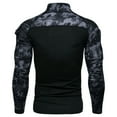 thumbnail image 4 of FRSASU Men Tops Clearance Men Outdoor Fitness Camouflage Long Sleeve Zipper Pocket Stretch T-Shirt Tops, 4 of 4