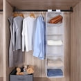 thumbnail image 3 of Mainstays 6 Shelf Non-Woven Hanging Closet Organizer Shelf Dividers, Arctic White, 3 of 10
