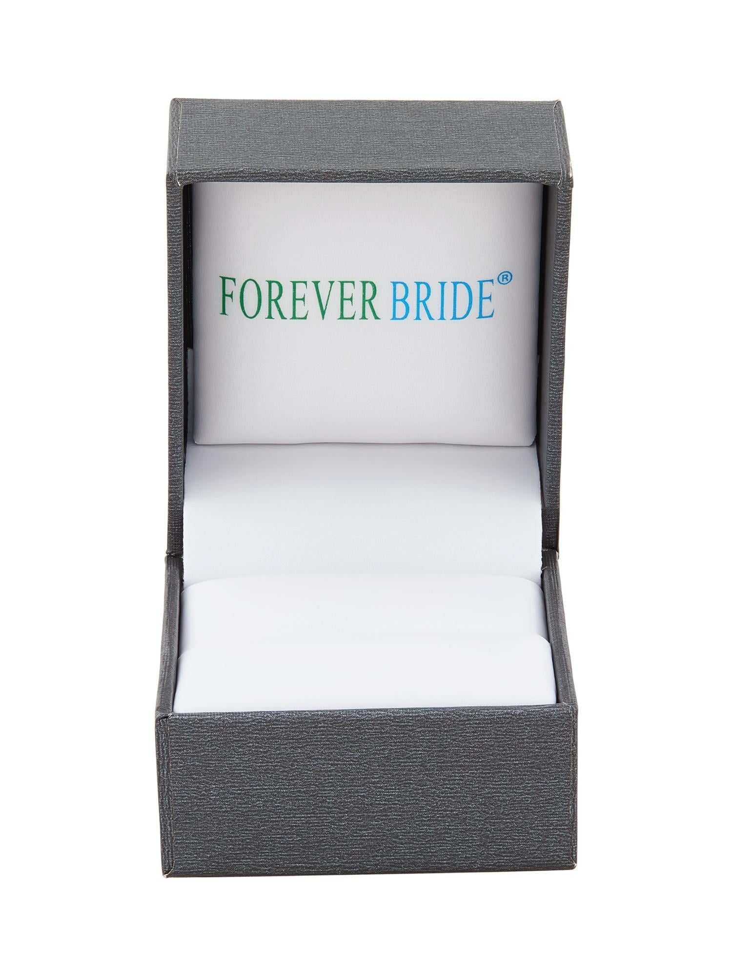 Forever Bride .33 CTTW Diamond Pear Engagement Ring in Sterling Silver, Size 7