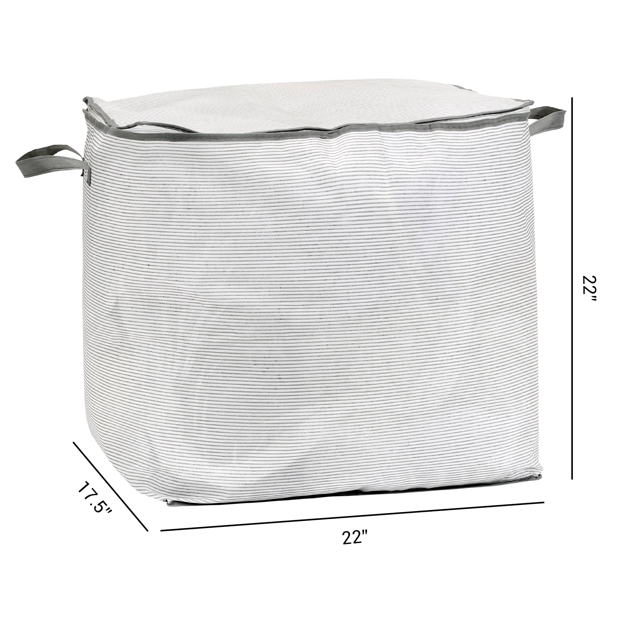 Unique Bargains 1 Pack Clothes Storage Bags Moving Bags Stripe 22*17.5*22in
