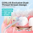 thumbnail image 3 of COSLUS CX20 Water Dental Flosser Teeth Pick,300ML Tank IPX7 Waterproof Portable Rechargeable Water Flosser Dental Oral Irrigator for Home and Travel Pink, 3 of 10