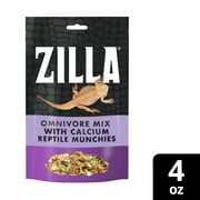 Zilla Reptile Munchies, Omnivore Mix with Calcium 4 Ounces