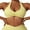 Yellow, variant on Sexy V Neck Sport Bra for Womens Halter Backless Yoga Bra