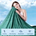thumbnail image 4 of Teler Cooling Blanket Twin Size 60" x 80", Breathable Soft Summer Blanket for Hot Sleepers, Dark Green, 4 of 8
