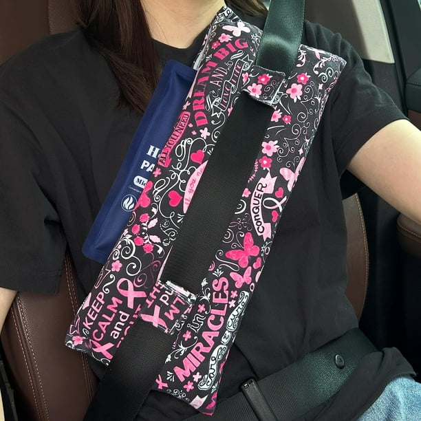Almohada para mastectomía BVOKQUC, cojín para cinturón de seguridad después de una cirugía cardíaca