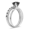 thumbnail image 2 of Dazzlingrock Collection 1.50 Carat (ctw) 10K Black & White Diamond Bridal Engagement Ring Set 1 1/2 CT, White Gold, Size 7.5, 2 of 4