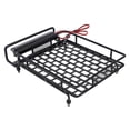 thumbnail image 4 of Portaequipajes de techo para coche RC de hierro negro resistente con 8 LED de luz blanca, 4 of 14