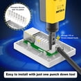thumbnail image 3 of RJ45 Cat6 Surface Mount Box Shielded 1-Port, Ethernet Jack Box Compatible with UTP Cat6/Cat5e/Cat5 Stranded or Solid Network Cables, 5-Pack, White, 3 of 7
