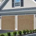 thumbnail image 3 of Vintage Brown Garage Door Cover Banner 7 x 8 FT,Farmhouse Retro Dark Solid Color Linen Texture Garage Door Curtains Backdrop with Grommets for Indoor Outdoor Wall Party Porch Yard Decor Background, 3 of 9