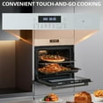 thumbnail image 4 of 24" Single Wall Oven, 2.5 Cu.ft Built-in Timer-Convection Electric Wall Oven with 8 Baking Modes, 3000W, 240V, Stainless Steel, 3D Surround Heating, Timer, Touch Control, Safety Lock, Silver, 4 of 7