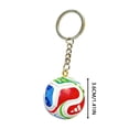 thumbnail image 2 of Decorr Soccer Ball Keychain, 1.4" National Flag Pattern Soccer Pendant with Trophy Charm, Mini Soccer Keyring for Backpacks, Bags & Gifts (5 Styles Available), 2 of 7