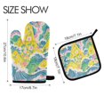 thumbnail image 2 of Yayeee Oven Mitts and Pot Holder Set of 4 Heat Resistant Kitchen Gloves Baking Hot Pad, Yellow Mountains, 2 of 5