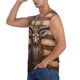 thumbnail image 3 of Balery Deer American Flag Wall Camisetas sin mangas para hombre, absorbe la humedad y protege contra el mal olor.-Large, 3 of 7