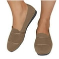 thumbnail image 4 of Mqqzkk Women's Knitted Flat Shoes Lightweight Comfy Loafers Footwear Casual Breathable Mesh Walking Shoes, 4 of 8