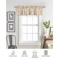 thumbnail image 6 of Farmhouse Orange Curtain Valance for Windows/Living Room/Kitchen/Bathroom/Café, Short Rod Pocket Tier Curtain Window Treatment Panel Vintage Flower Leaf Botanical Plant Topper Curtain 42''x12'', 6 of 6