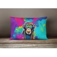 thumbnail image 4 of Hippie Animal Chimpanzee Throw Pillow 12 in x 16 in, 4 of 4