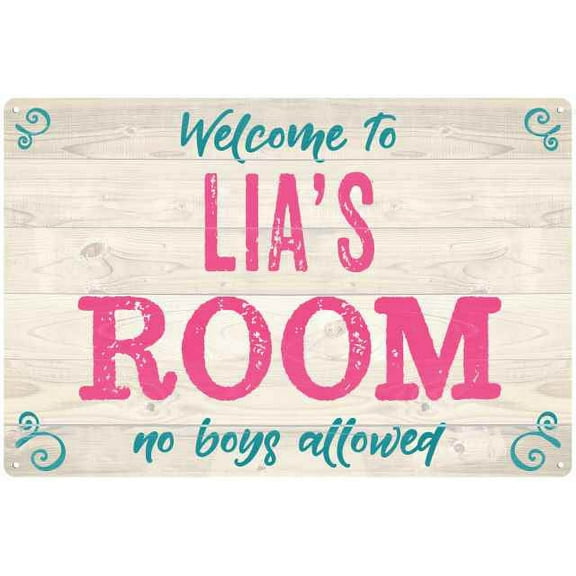 LIA'S Room Kids Bedroom Sign Gift 8x12 Metal Sign 108120089337