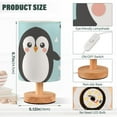 thumbnail image 3 of Bedside Desk Lamp LED Cartoon Penguin with Hearts Table Nightstand Lamps Warm Light Fabric Lampshade for Home Bedroom Office Living Room Decor, 3 of 7