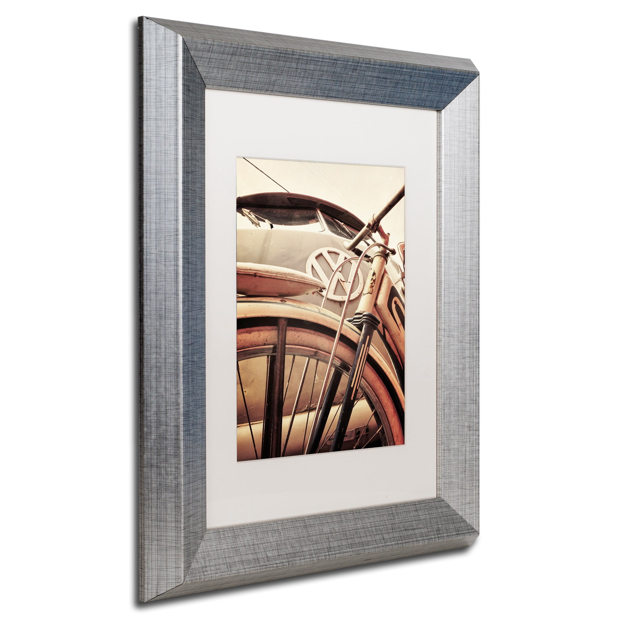 Trademark Fine Art "VW" Canvas Art by Jason Shaffer, White Matte, Silver Frame