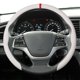 thumbnail image 4 of Leather Steering Wheel Cover Our Seasons Perforated Non-slip Sweat Sports Card Back To The Correct Standard Handle Sleeve, 4 of 5