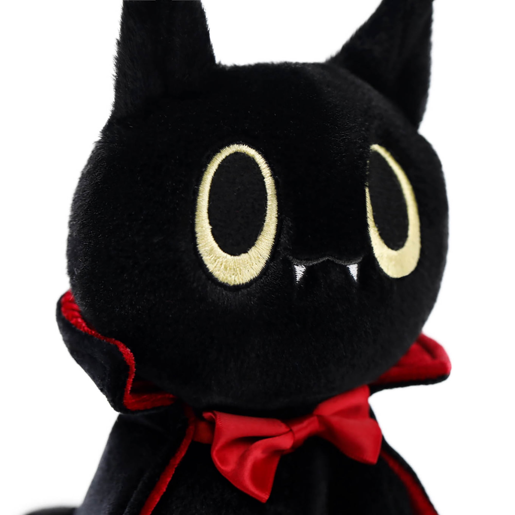 McHugs: Halloween Series - Dracula Cat - 7" Black & Red Stuffed Animal Plush, Soft Weighted Cuddle Toy, Cozy Comfort Play Companion, Baby-Toddler-Kids