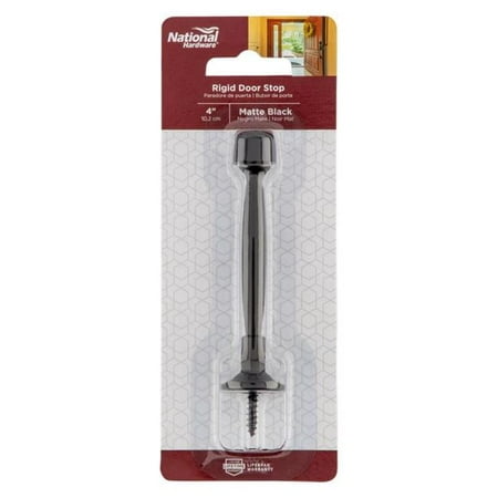 National Hardware 5060146 0.97 x 3.06 in. Zinc Matte Black Rigid Door Stop – Mounts to Wall – Pack of 5 National Hardware 5060146 0.97 x 3.06 in. Zinc Matte Black Rigid Door Stop – Mounts to Wall – Pack of 5