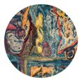 thumbnail image 3 of Unique Loom Haerfest Collection Area Rug - Peru (6' 1" Round Multi/Blue), 3 of 7