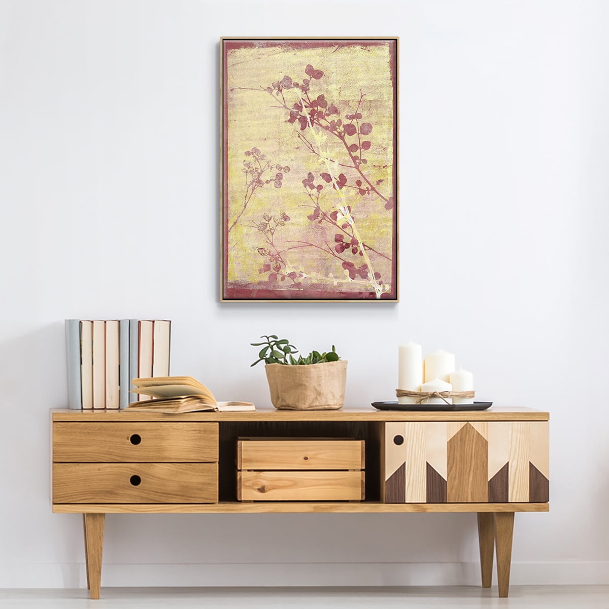 Boundless V Framed Premium Gallery Wrapped Canvas - Ready to Hang - 25 x 37 - Natural Wood Floating Frame