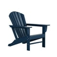 thumbnail image 4 of WestinTrends Dylan Plastic Adirondack Chairs Set of 8, All Weather Poly Lumber Outdoor Patio Chairs, Seashell Slat Curved Back Garden Lawn Deck Chairs, Navy Blue, 4 of 8