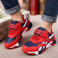 thumbnail image 2 of YOUYEDIAN Toddler Shoes Leather Upper Thick Sole Comfortable Tennis Sneakers Outdoor Non-Slip School Sports Shoes(Red,13 Little Kid), 2 of 5