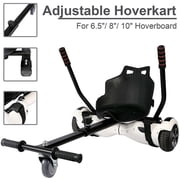 HoverTech 1 Go Cart Adjustable Seat Attachment for 6.5 Hover-Board Buggy - Black