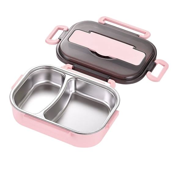 Clearance Small 2-Compartment Stainless Steel Bento Box, Insulated Lunch Container with Divider, Durable for Meal Prep