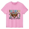 thumbnail image 4 of Toddler Girl Shirts 6t Round Neck Short Sleeve T Shirts 100 Days Of School Shirt Girls Letter Graphic Printed Funny Sports T-Shirt Girls' Tops, Tees & Blouses Pink,8-9 Years, 4 of 4