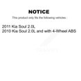 thumbnail image 2 of Transit Auto Front Rear Wheel Hub Bearings Assembly Disc Brake Rotors and Semi-Metallic Pads Kit (10Pc) for Car Kia Soul - Left Right Side (Driver Passenger) KBB-106746, 2 of 10