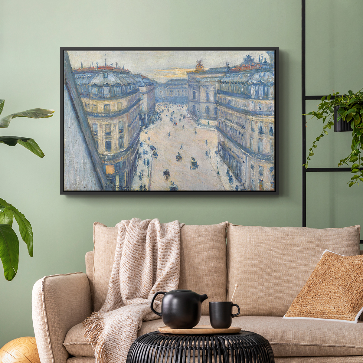 Vintage Landscape-CCXCII By Wexford Home Framed in Black Wood Gallery Wrapped Canvas 27 in. x 41 in.