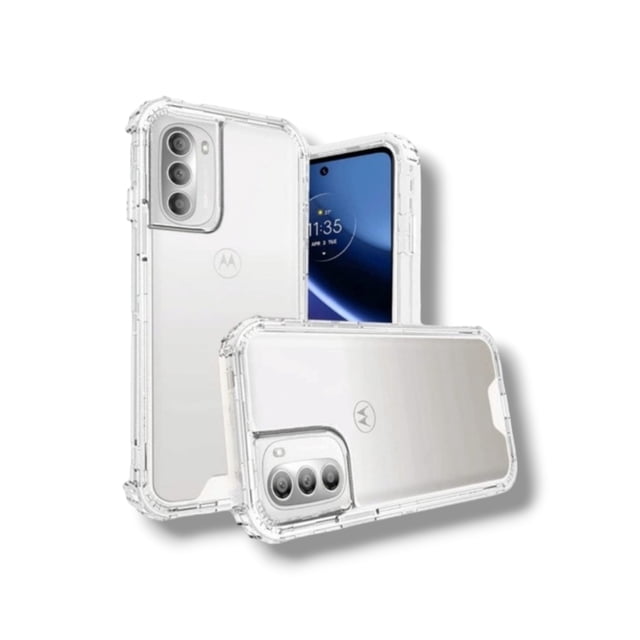 Funda Uso Rudo 360 Clear Para Motorola G60 Más 2 Micas De Cristal