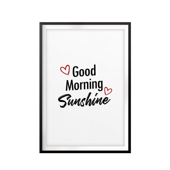 Designs ByLITA Good Morning Sunshine 11 x 14 UNFRAMED Print Cute Typography Wall Art