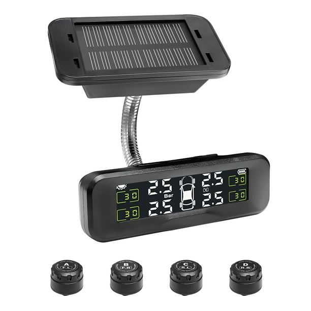 Sistema de monitoreo de presión de neumáticos Rechale Wireless Solar 4 Sensores