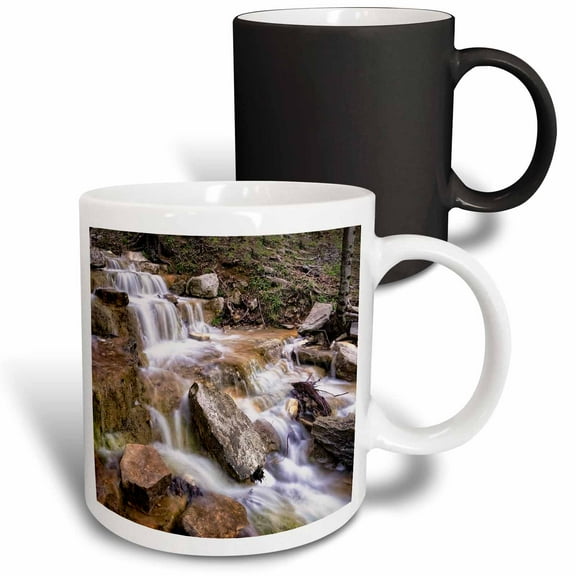 3drose, Waterfall at Water Wheel Trail in Monte Sano State Park, 11oz Magic Transforming Mug