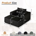 thumbnail image 6 of Muumblus Oversized Chaise Lounge Indoor, No Assembly Required, Plush Lounge Chair Indoor, Cozy Sleeper Chair Bed, Black Corduroy, 6 of 10