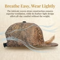 thumbnail image 4 of Terra Cool Mens Baseball Cap Hat Snake Skin Printed Flat Bill Buckle Closure Brown, 4 of 8