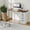 Brown + white, variant on 47" Rustic Computer Desk with 5 Drawers, Reversible Modern Writing Table with Metal Legs, Storage Workstation for Home Office and Small Spaces