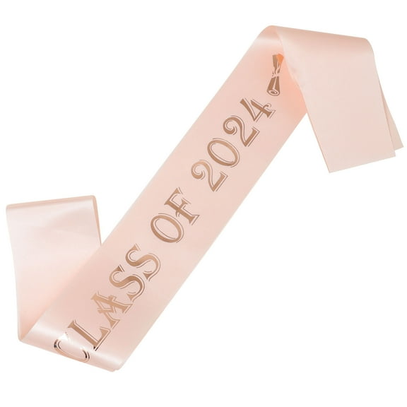 PAMINGONO 1Pack Sash for Graduation Party in Rose Gold Satin 63x3.7x0.04In
