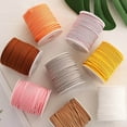 thumbnail image 3 of Huanledash 50 Yard Raffia Ribbon Soft Suede Texture Solid Color Anti-break Cuttable DIY Narrow Gift Packaging Christmas Decorations Raffia Paper Strap Present Decor Supplies, 3 of 7