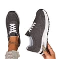 thumbnail image 3 of Women's Low-Top Chunky Sole Canvas Sneakers Slip-Ons with Slip-Resistant Fashion Casual Shoes - Perfect for Everyday Wear, 40, 3 of 7