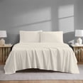 thumbnail image 3 of Purity Home 100% Organic Cotton Brushed Percale, Breathable, Super Soft, & Cozy 4-Piece Bedsheet Set, Full, Ivory, 3 of 14