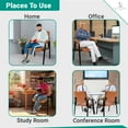 thumbnail image 4 of Guest Office Chair Set of 2, Heavy Duty Leather Executive Waiting Room Chairs, Lobby Reception Chairs with Padded Arm Rest, Side Chair, Conference Room Chairs Set of 2, Caramel, 4 of 16
