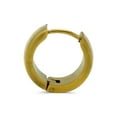 thumbnail image 5 of BEBERLINI Women Huggie Hoop Earrings 14K Gold Plated Stainless Steel Jewelry Gift Rounded Wide, 5 of 6