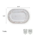 thumbnail image 2 of Pfaltzgraff Trellis 13.8 inch Stoneware Oval Platter White, 2 of 4
