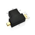 thumbnail image 3 of Mini Adaptador Del Varón De Triple Conector Del Adaptador Baoblaze  3en1 HDMI hembra a macho, 3 of 8